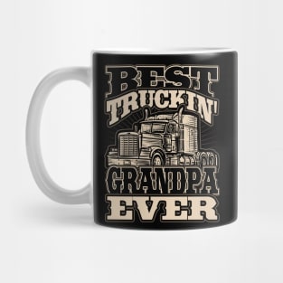 Best Trucking Grandpa Semi Truck Driver Trucker Mug